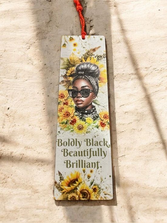 Other - Boldly Black, Beautifully Brilliant Sunflower Acrylic Bookmark